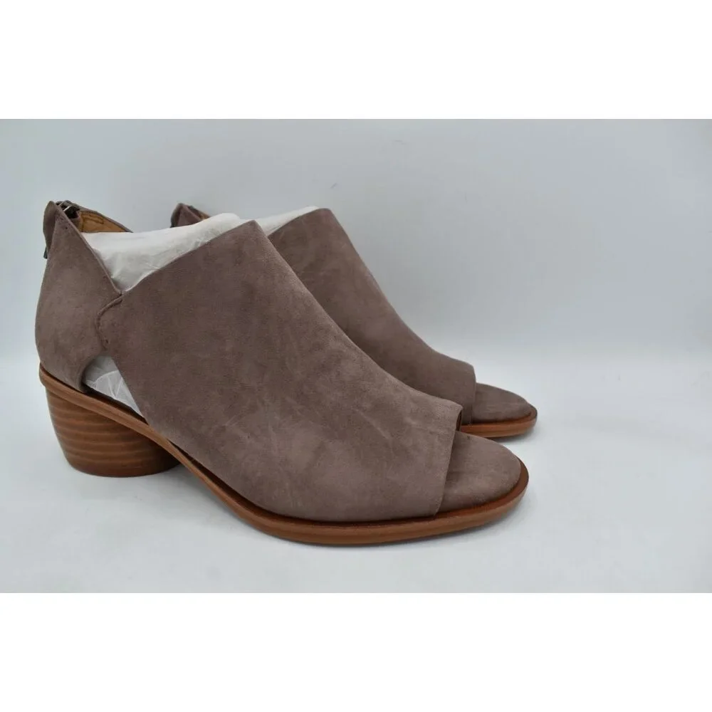 Sofft Womens 9 Carleigh‎ Lavender Grey Leather Heeled Open Toe Sandals Shoes